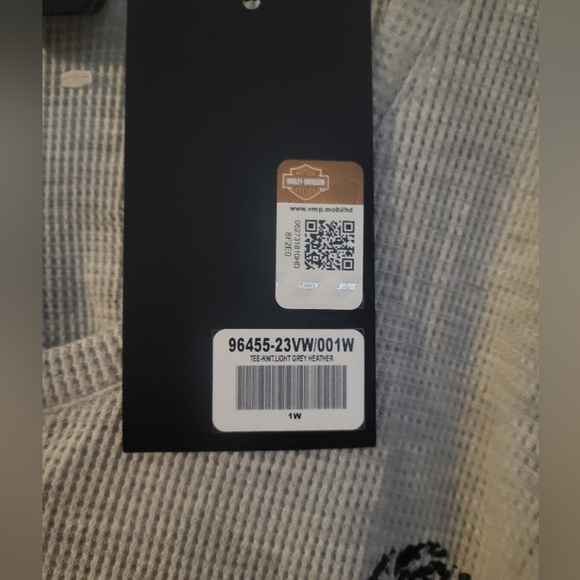 NWT Harley Davidson Women's Fireside Roses Thermal Henley Gray Size 1W - Picture 6 of 8